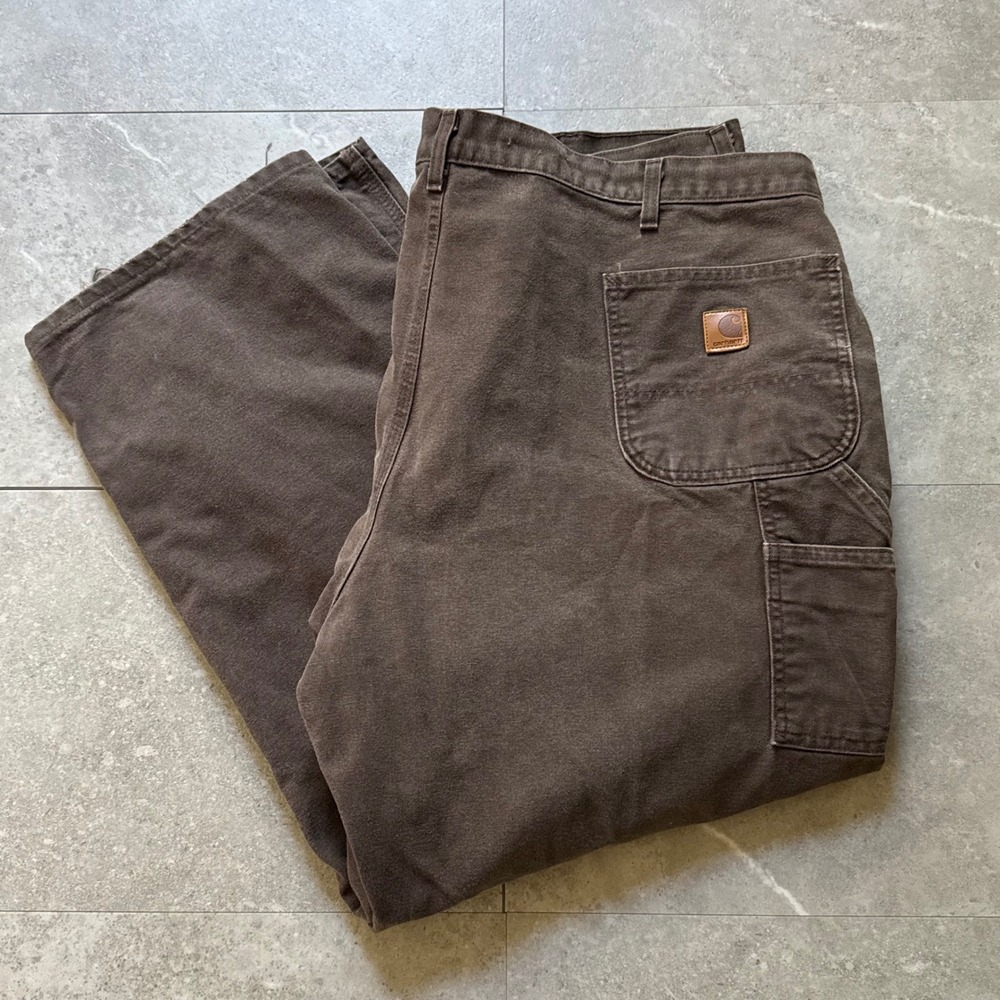 Vintage Carhartt B11 DKB Dungaree Fit Canvas Work Pants 48 x 30
